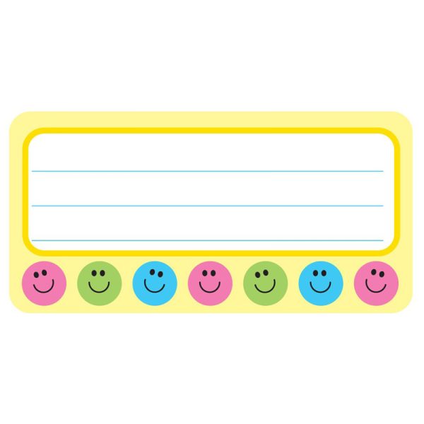 Smile Nametags, 1-5/8" x 3-1/4" , Pack of 36