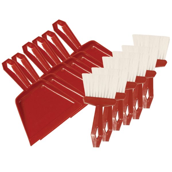 Dust Pan & Whisk Broom Set, Pack of 6