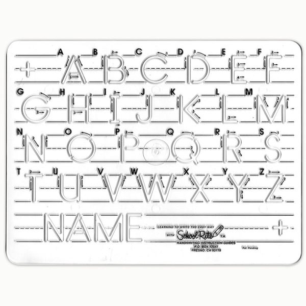 Handwriting Instruction Guide Template, Uppercase Manuscript