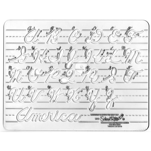 Handwriting Instruction Guide Template, Uppercase Cursive