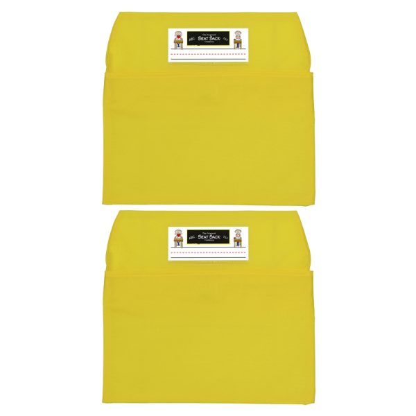 Seat Sack, Small, 12 inch, Chair Pocket, Yellow, Pack of 2