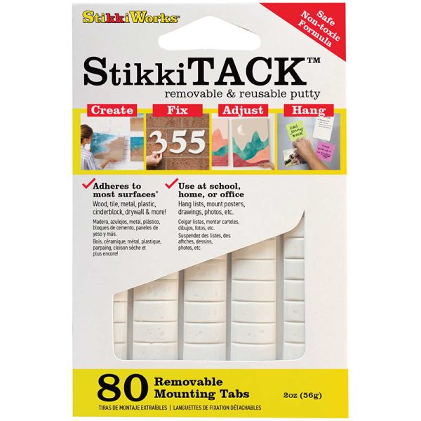 StikkiTack, 80 Tabs, 2 oz., White