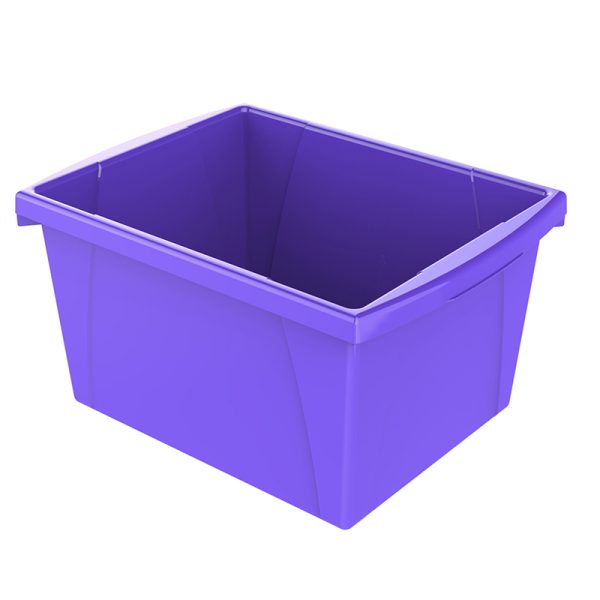 4 Gallon Storage Bin, Purple