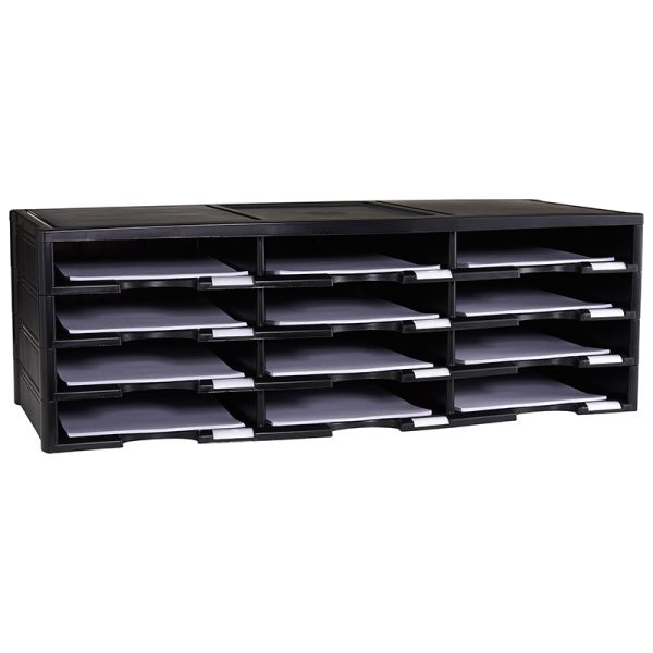 12 Compartment Literature Organizer Doc Sorter