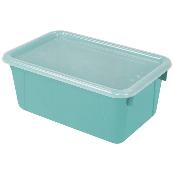 Small Cubby Bin with Cover, Classroom Teal