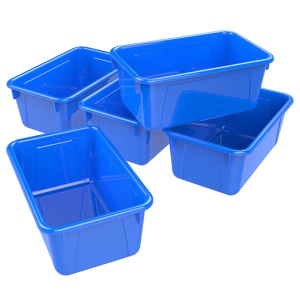 Small Cubby Bin, Blue, Pack of 5