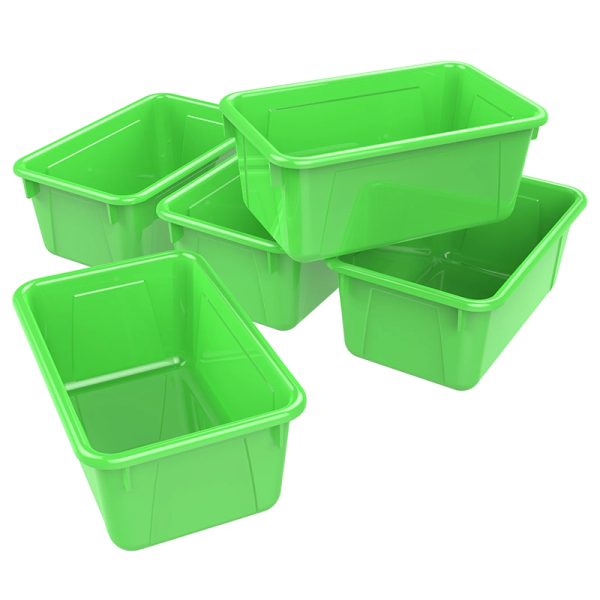 Small Cubby Bin, Green, Pack of 5