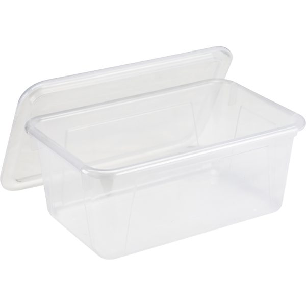 Small Cubby Bin with Lid, Clear