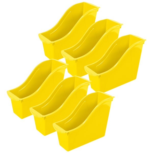 Small Book Bin, Yellow, Pack of 6