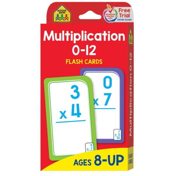 Multiplication 0-12 Flash Cards