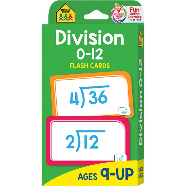 Division 0-12 Flash Cards