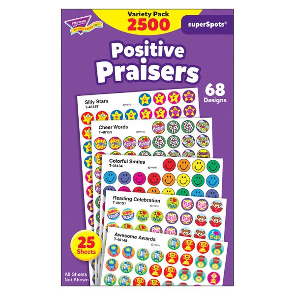 Positive Praisers superSpots® Stickers Variety Pack, 2500 ct