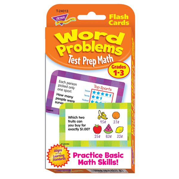 Word Problems Test Prep Math, Grades 1-3 Challenge Cards®