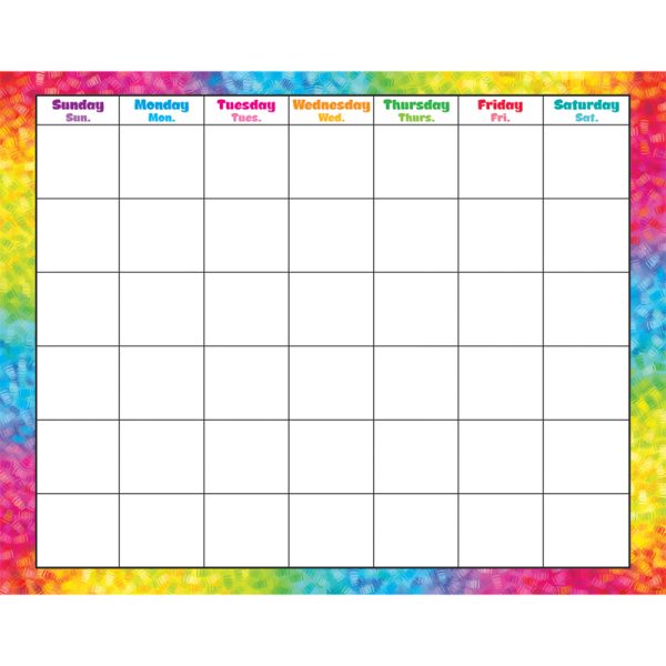 Colorful Brush Strokes Wipe-Off® Calendar, Monthly