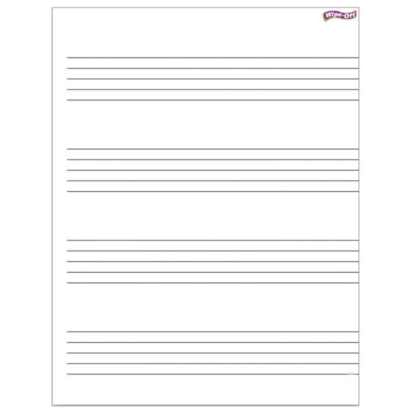 Music Staff Paper Wipe-Off® Chart, 17" x 22"