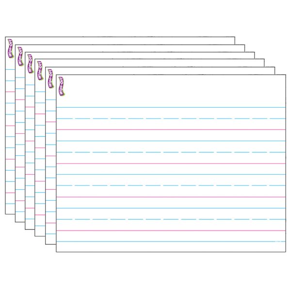 Handwriting Paper Wipe-Off® Chart, 17" x 22", Pack of 6