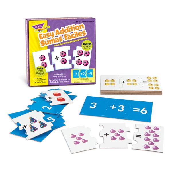 Easy Addition/Sumas faciles Fun-to-Know® Puzzles