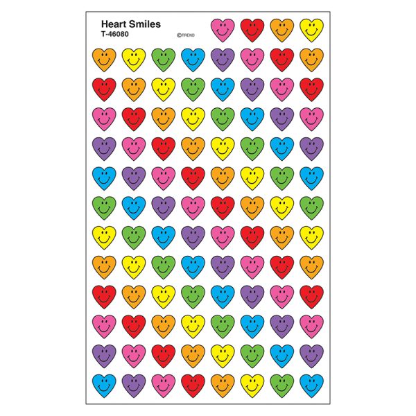 Heart Smiles superShapes Stickers, 800 ct