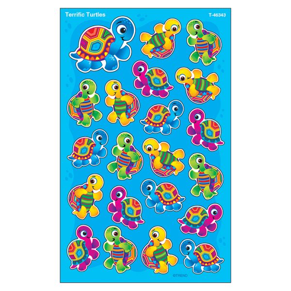 Terrific Turtles superShapes Stickers-Large, 168 ct