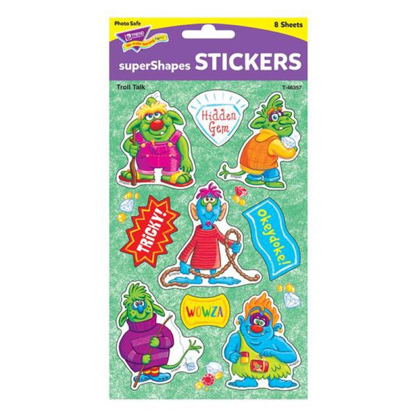 Troll Talk Large superShapes Stickers, 72 ct.