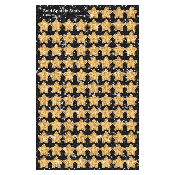 Gold Sparkle Stars superShapes Stickers-Sparkle, 400 ct