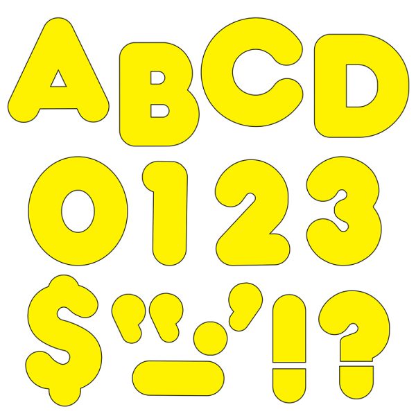 Yellow 4" Casual Uppercase Ready Letters®