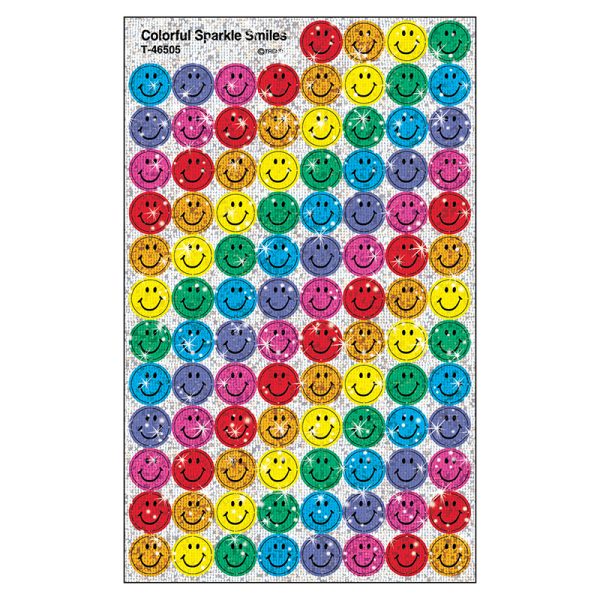 Colorful Smiles superSpots® Stickers-Sparkle, 400 ct