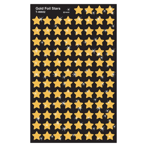 Gold Foil Stars superShapes Stickers, 400 ct