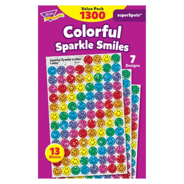 Colorful Sparkle Smiles superSpots® Value Pack, 1300 ct