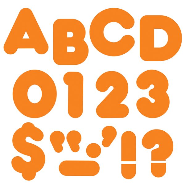 Orange 4" Casual Uppercase Ready Letters®