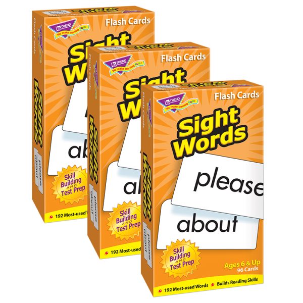 Sight Words Skill Drill Flash Cards, 3 Packs