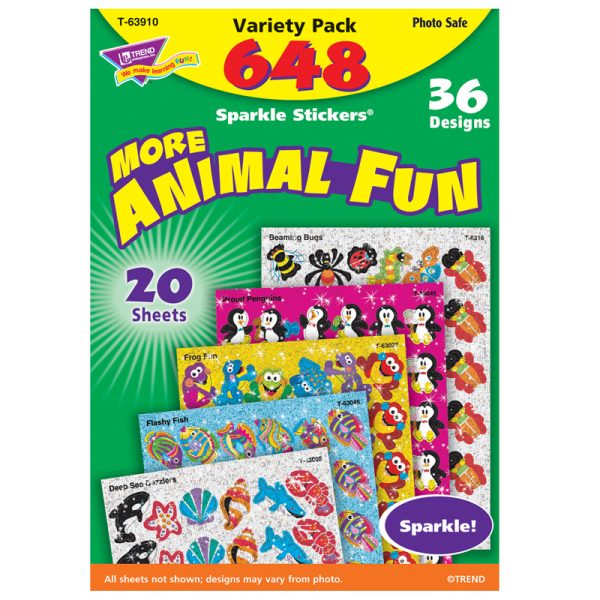 Animal Fun Sparkle Stickers® Variety Pack, 656 ct