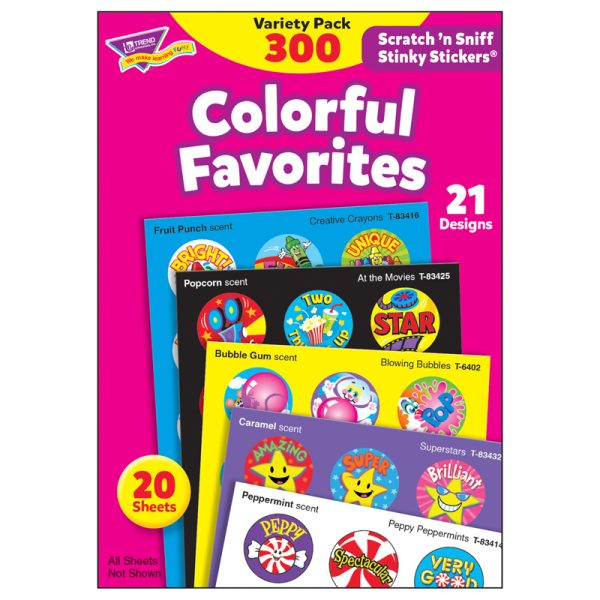 Colorful Favorites Stinky Stickers® Variety Pack, 300 ct