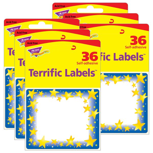 Star Brights Terrific Labels™, 36 Per Pack, 6 Packs