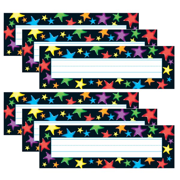 Gel Stars Desk Toppers® Name Plates, 36 Per Pack, 6 Packs