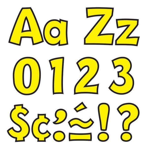 Yellow 4-Inch Playful Uppercase/Lowercase Combo Pack (EN/SP) Ready Letters®