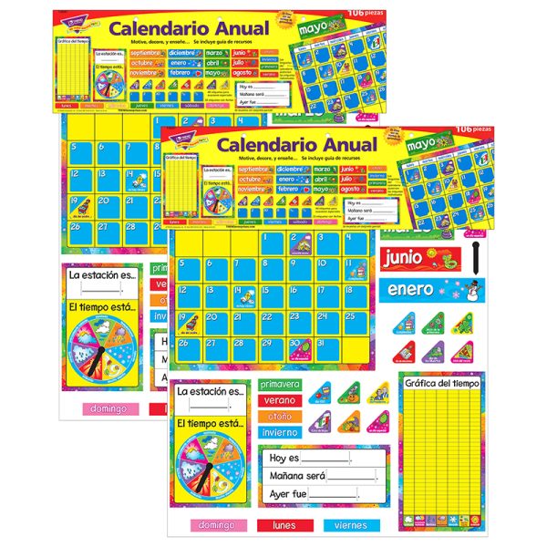 Calendario Anual (Spanish) Bulletin Board Set, 2 Sets