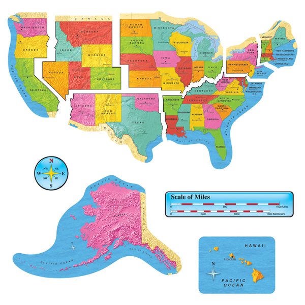 United States Map Bulletin Board Set