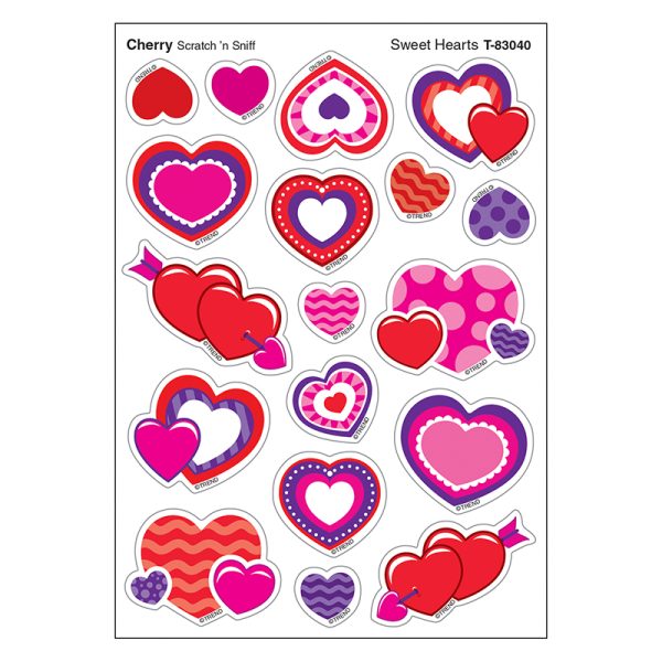 Sweet Hearts/Cherry Mixed Shapes Stinky Stickers®, 72 Count