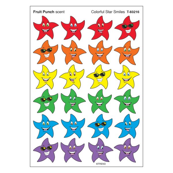 Colorful Star Smiles/Fruit Punch Stinky Stickers®, 96 ct.