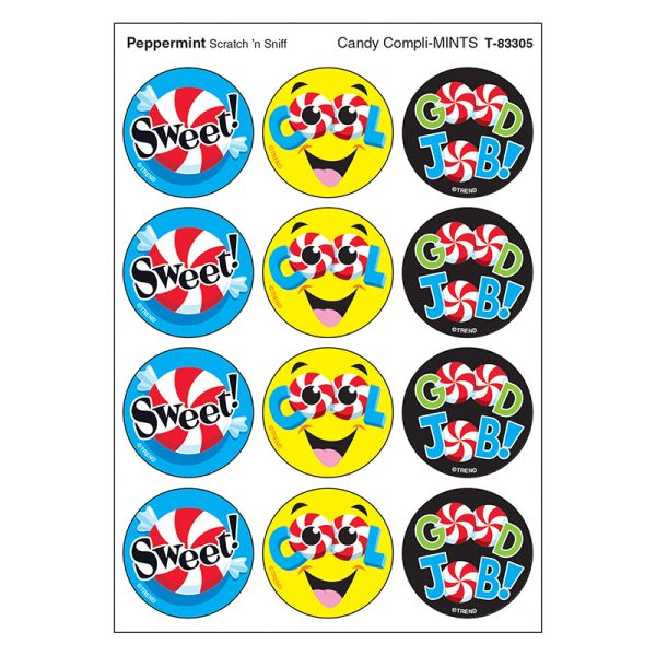 Candy Compli-MINTS/Peppermint Stinky Stickers®, 48 Count