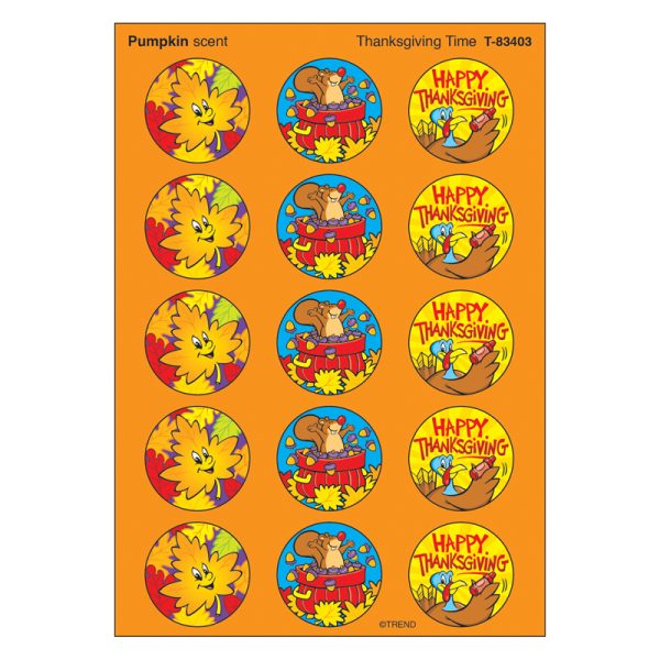 Thanksgiving Time/Pumpkin Stinky Stickers®, 60 ct.