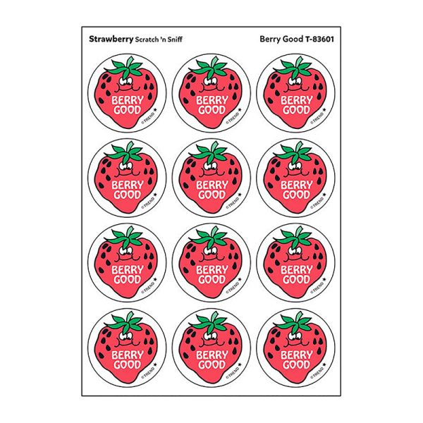 Berry Good/Strawberry Scented Stickers, Pack of 24