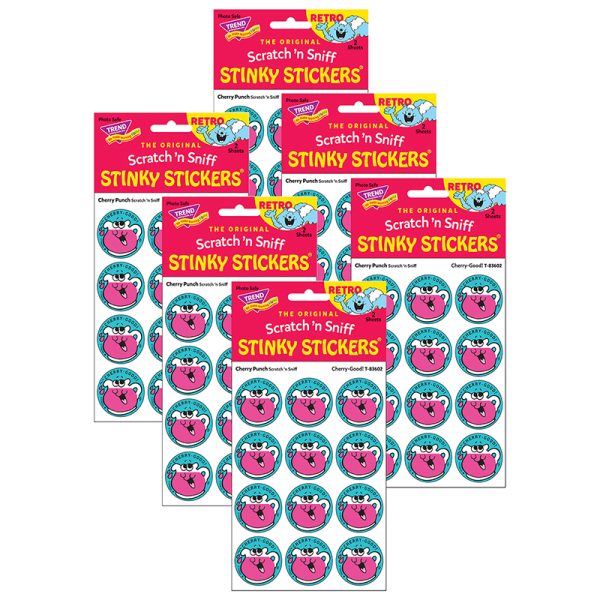 Cherry-Good!/Cherry Punch Scented Stickers, 24 Per Pack, 6 Packs