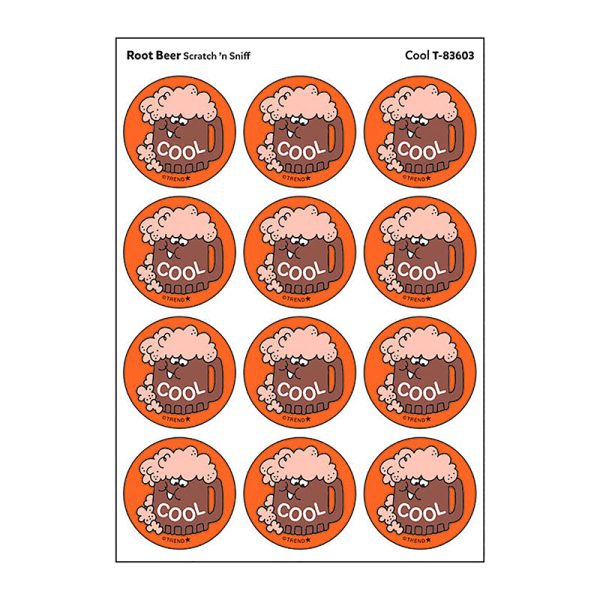 Cool/Root Beer Scented Stickers, Pack of 24