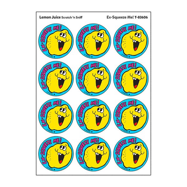 Ex-Squeeze Me!/Lemon Juice Scented Stickers, Pack of 24