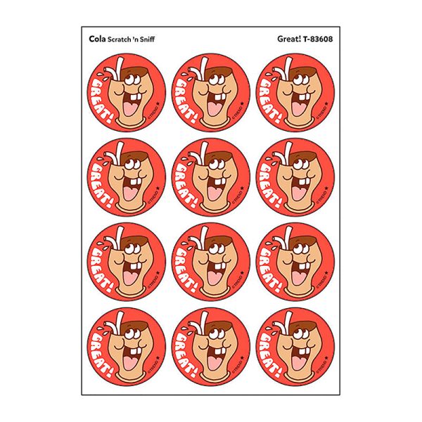 Great!/Cola Scented Stickers, Pack of 24