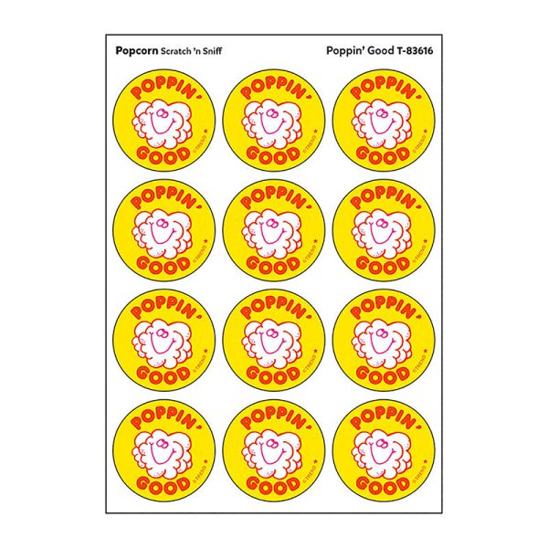 Poppin' Good/Popcorn Scented Stickers, Pack of 24