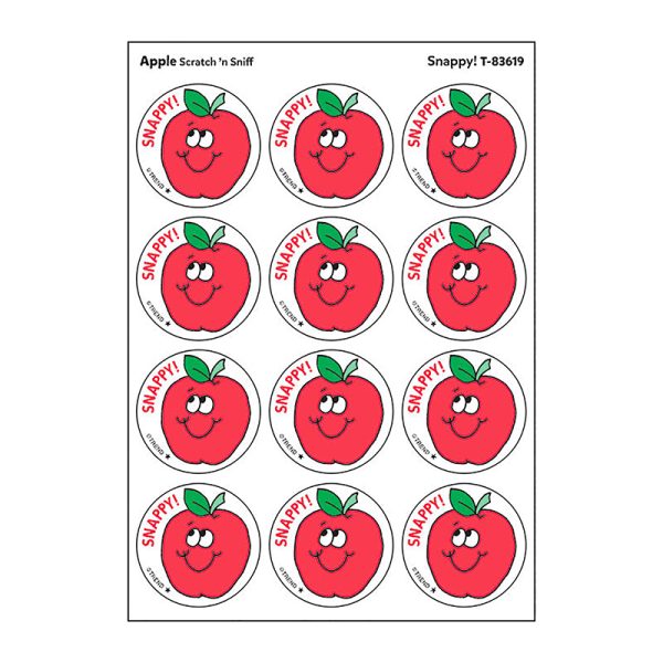 Snappy!/Apple Scented Stickers, Pack of 24