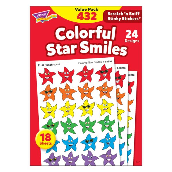 Colorful Star Smiles Stinky Stickers® Variety Pack, 432 ct